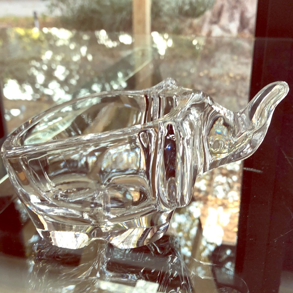 SASAKI Chrystal Elephant Trinket Dish